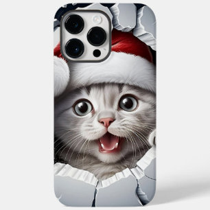 Coque Pour Pour iPhone 14 Pro Max Kitten de Noël 3D
