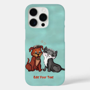 Coques iPhone 16 Pro Kitty et Puppy, Modifier votre texte