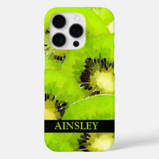 Coques iPhone 16 Pro Kiwi | Aquarelle photo de fruits
