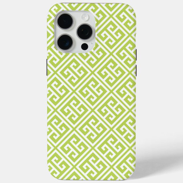 Coques Case-Mate iPhone Kiwi Green Motif grec (Verso)