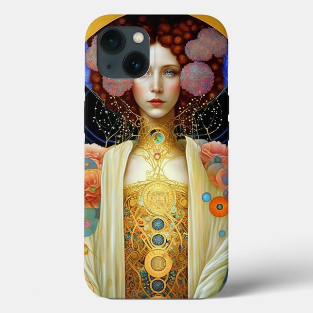 Coques Case-Mate iPhone Klimt Inspiré Queen Goddess Imaginaire Art (Verso)