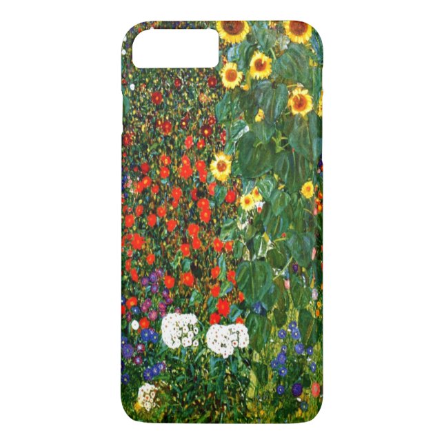 Coques Case-Mate iPhone Klimt - Jardin agricole avec tournesols (Dos)