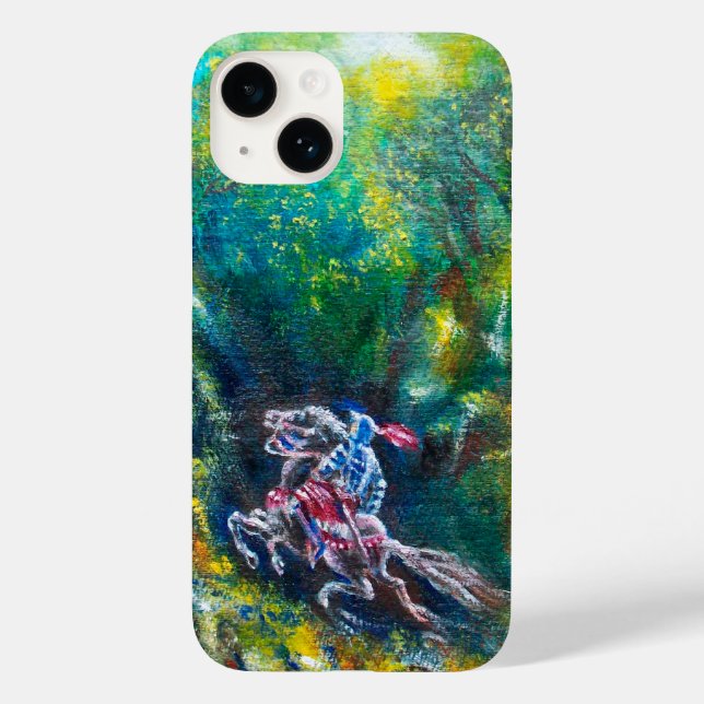 COQUES Case-Mate iPhone KNIGHT LANCELOT, CHEVAL EN FORÊT VERTE (Verso)