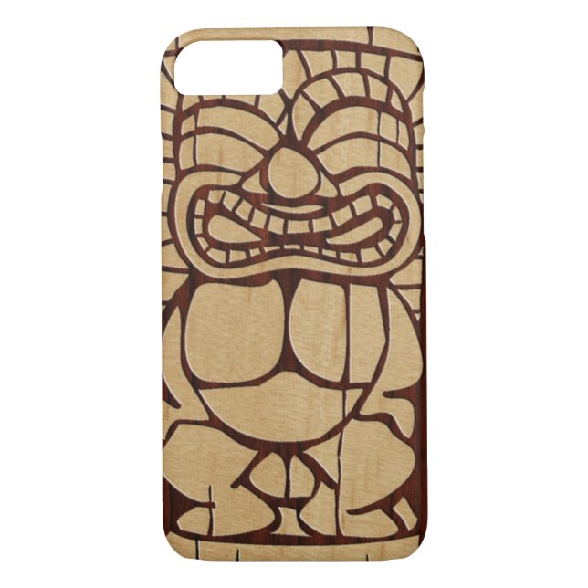 Coques Case-Mate iPhone Koa Wood Tiki Ailani Faux Bois Surf (Dos)