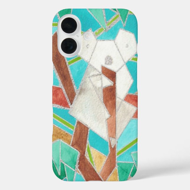 Coques Case-Mate iPhone Koala in Tree Original Abstract Art (Verso)