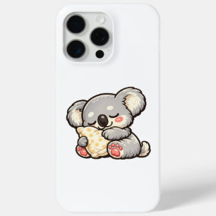 Coque iPhone 15 Pro Max Koala Mignon Endormi avec Oreiller