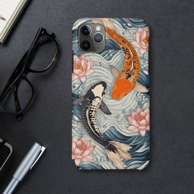 Coques Case-Mate iPhone Koi Fish Yin Yang Lotus Art (Créateur téléchargé)