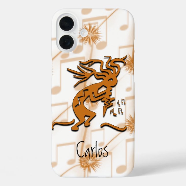 Coques Case-Mate iPhone Kokopelli Merrymaker Musicien Avec Notes Musicales (Verso)