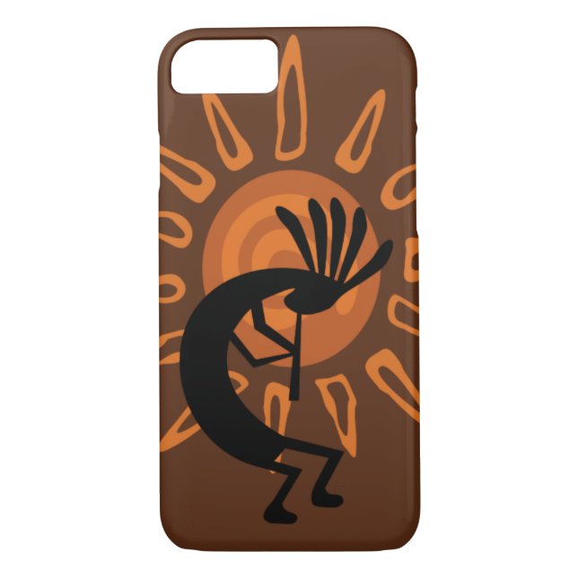 Coques Case-Mate iPhone Kokopelli Sun Rustic Brown (Dos)