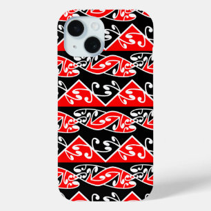 Coque Pour iPhone 15 Kowhaiwhai traditionnel Maori Koru Motif