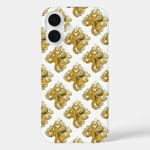 Coques iPhone 16 Kraken vintage, Octopus Gamochonia, Ernst Haeckel