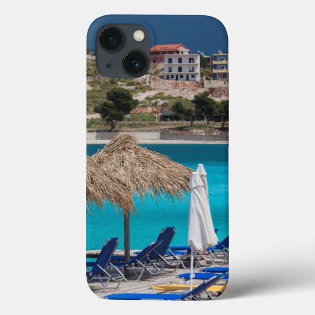 Coques Case-Mate iPhone Ksamil, ville en bord de plage (Verso)