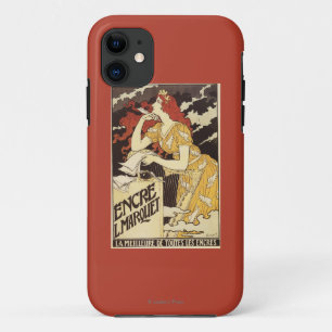 Etui iPhone Case-Mate L. Marquet Ink Rouge-A dirigé la femme et l'harpe
