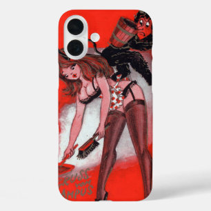 iPhone 16 Plus Case La beauté et le Krampus Noël Vintage Noël