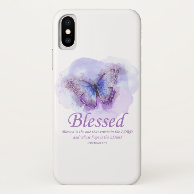 Coques Case-Mate iPhone La Bible chrétienne des femmes Verse Papillon :Bén (Dos)