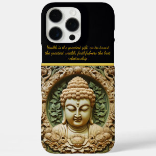 Coques iPhone 16 Pro Max La caressage bouddhiste avec Feuilles et orbes