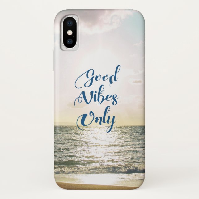 Coques Case-Mate iPhone La citation de "Good Vibes seulement" soit (Dos)