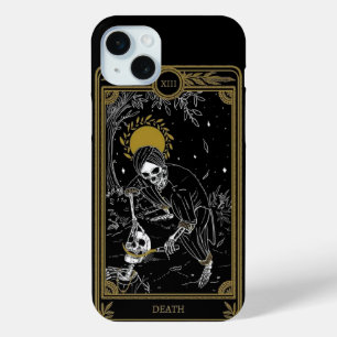 Coque iPhone 15 Mini La collection de cartes Tarot de la carte de décès