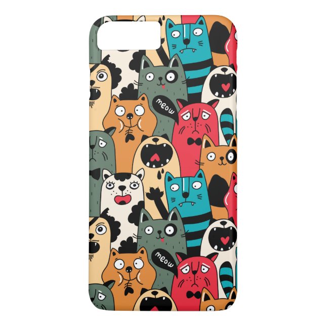 Coques Case-Mate iPhone La Crowd of cats (Dos)