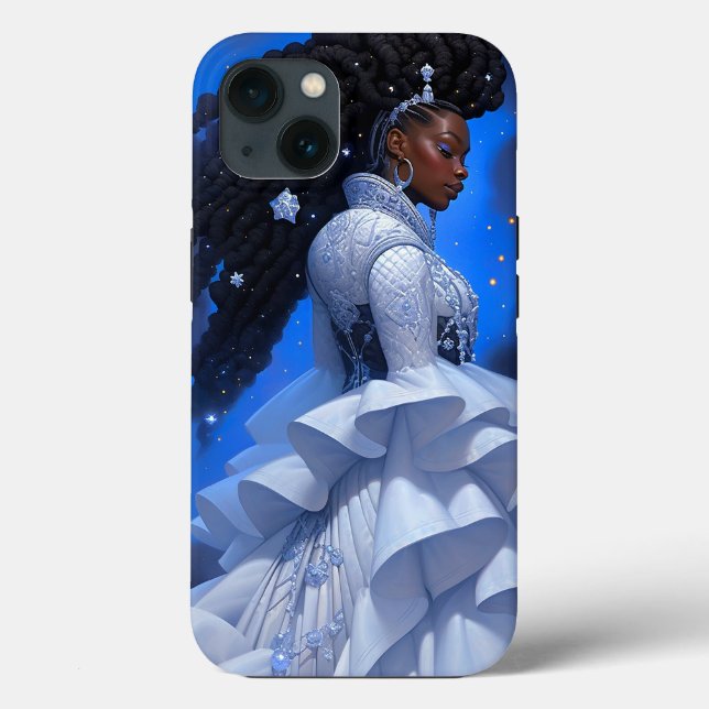 Coques Case-Mate iPhone La Dame Cosmique Art Imaginaire Africain Américain (Verso)