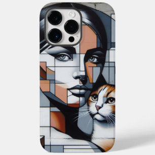 Coque Pour Pour iPhone 14 Pro Max La dame du chat Graffiti
