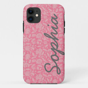 Case-Mate iPhone Case La dentelle fleurie fleurit la caisse nommée faite