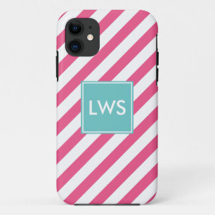 Case-Mate iPhone Case La diagonale rose barre le monogramme
