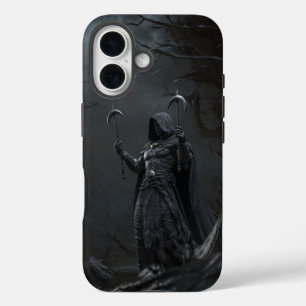 Coque Pour iPhone 16 La Faucheuse des ombres - Twin Blade Warrior