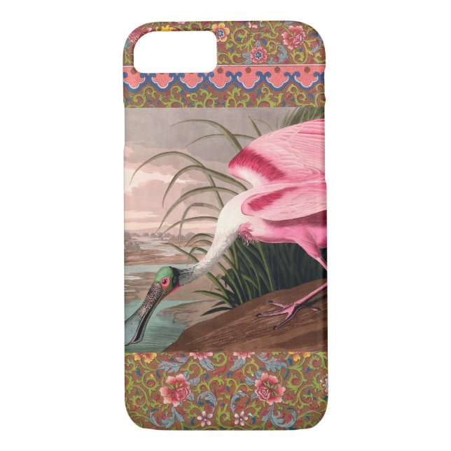 Coques Case-Mate iPhone La faune des oiseaux d'Audubon de Spoonbill Roseat (Dos)
