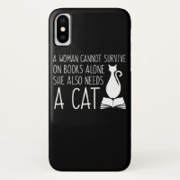 La femme de chat de livre survivent au chat des