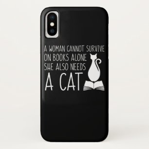 Case-Mate iPhone Case La femme de chat de livre survivent au chat des