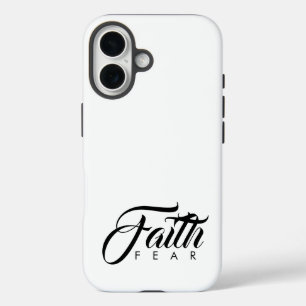 Coque Pour iPhone 16 La foi contre la peur Noir et Blanc