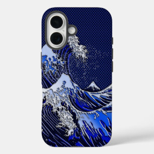 Coque Pour iPhone 16 La Grande Vague Hokusai conception de fibre de car