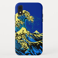 La grande vague Hokusai en style pop art
