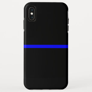 Etui iPhone Case-Mate La Ligne Bleue Mince Symbolique Noir Horizontal
