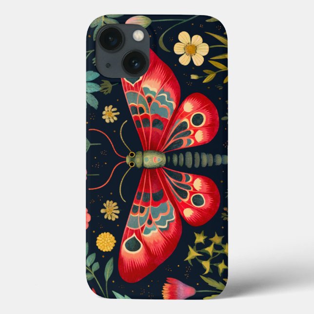 Coques Case-Mate iPhone La Mousse Rouge Dans Le Jardin De Nuit (Verso)