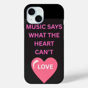 Coque Pour iPhone 15 La musique dit ce que le cœur ne peut pas Apple i