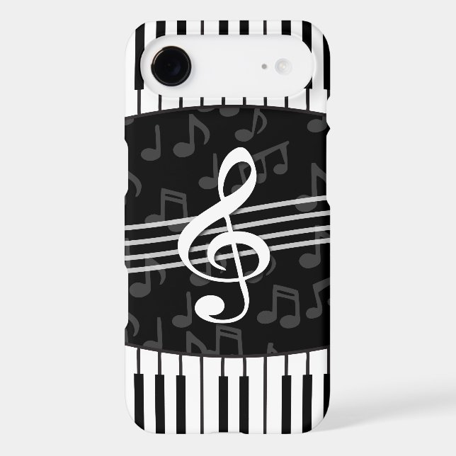 Coques Case-Mate iPhone La musique élégante note des clés de clef triple (Verso)