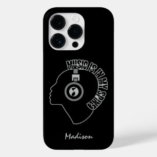 Coque Pour iPhone 14 Pro La musique est dans ma Spine personnalisé nom de t