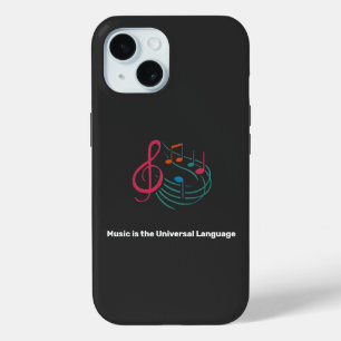 Coque Pour iPhone 15 "La musique est la langue universelle." AMOUR DE M