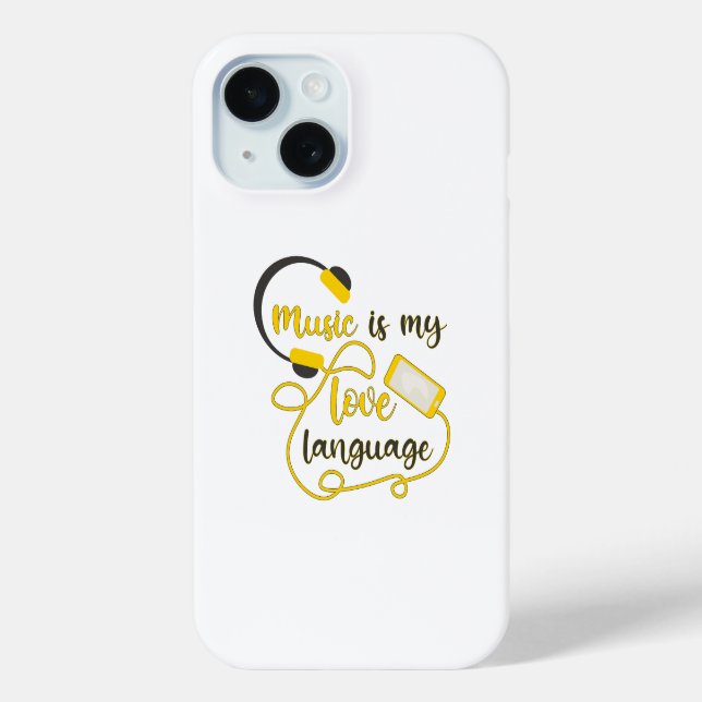 Coques Case-Mate iPhone La musique est ma langue d'amour phrase romantique (Verso)