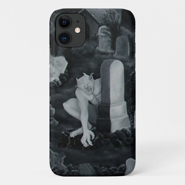 Coques Case-Mate iPhone La nuit sur le cimetière - diable (Dos)