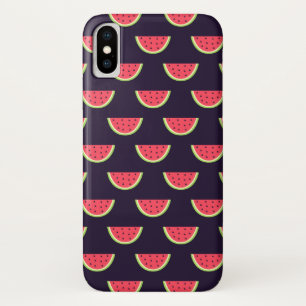 Coque Case-Mate Pour iPhone La pastèque de Neon sur le Motif pourpre
