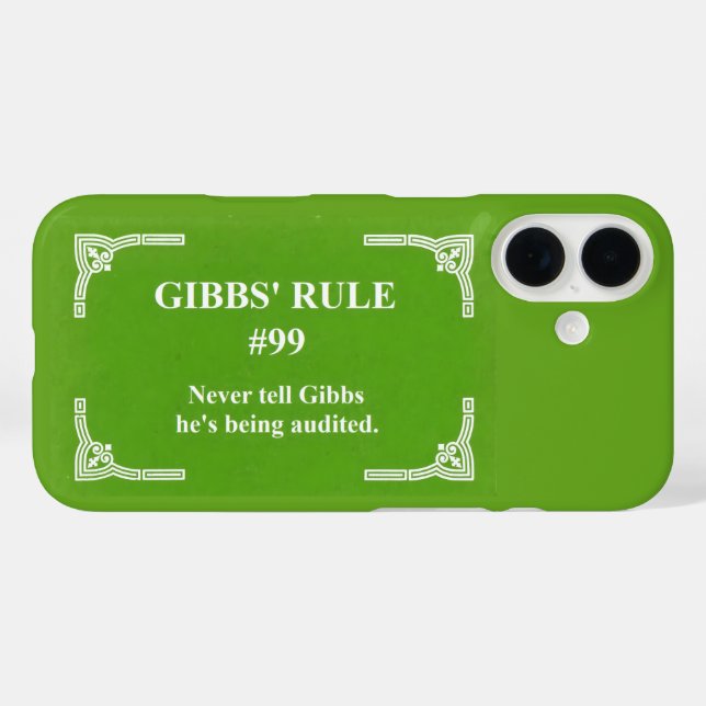 Coques Case-Mate iPhone La règle 99 de Gibbs (Verso (horizontal))