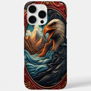 Coques iPhone 16 Pro Max La sculpture complexe en cuir d'un aigle et de la 