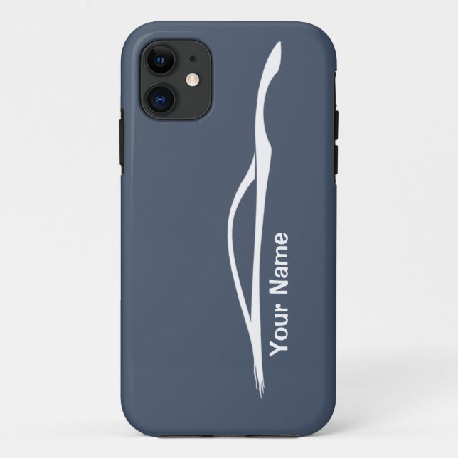 Coques Case-Mate iPhone la silhouette blanche de G37 "ajoutez votre nom" - (Dos)