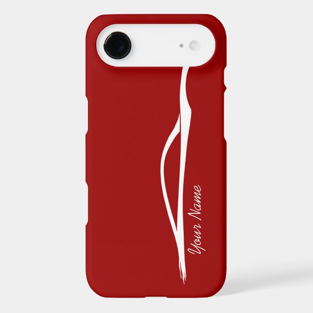 Coques Case-Mate iPhone la silhouette blanche de G37 "ajoutez votre nom" - (Verso)