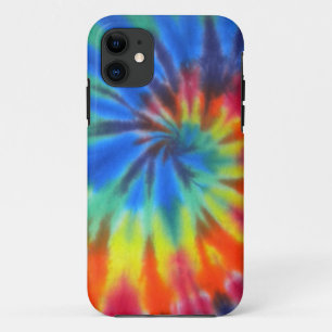 Coque iPhone 11 La spirale bleue teignent en nouant l'iPhone 5 de