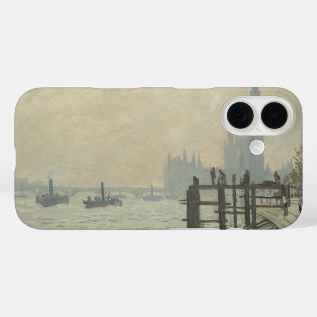 Coques Case-Mate iPhone La Tamise sous Westminster par Claude Monet (Verso (horizontal))