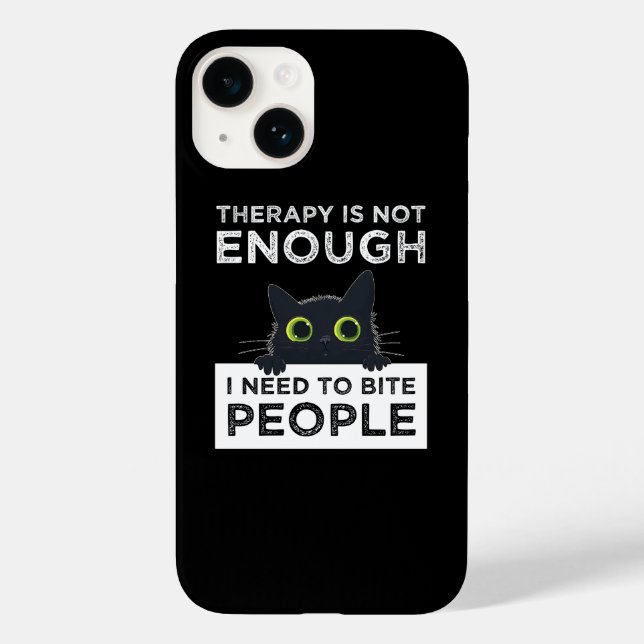 Coques Case-Mate iPhone La thérapie ne suffit pas - J'ai besoin de mordre  (Verso)